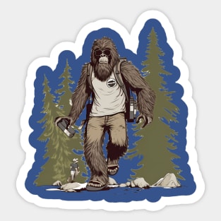 Dope Sasquatch in Nature Sticker